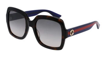 Gucci GG0036SN style-color Havana/BLUE 004 / BROWN Lens