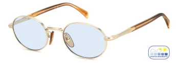 David Beckham DB 1196/S style-color T5UQZ GD Bwhorn 5UQZ / QZ AZURE PHOTOCROMATIC Z Lens