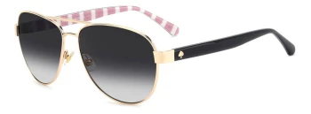 Kate Spade KS POLINA 2/G/S style-color Rhlwj Gold Blck_ HLWJ / WJ GREY SHADED POLARIZED J Lens