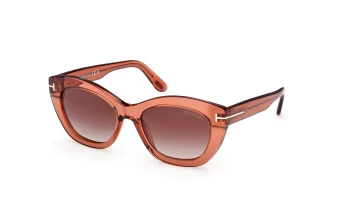 Tom Ford FT1285 style-color 42F Shiny Dark Orange / Shiny Dark Orange / gradient brown gradient brown Lens