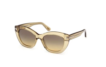 Tom Ford FT1285 style-color 45B Shiny Light Brown / Shiny Light Brown / gradient smoke gradient smoke Lens