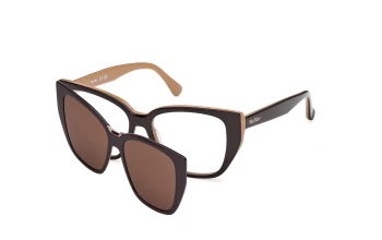 Max Mara MM5212 With Clip On style-color 050 Light Brown / Monocolor / Light Brown / Monocolor