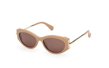 Max Mara MM0167 style-color 46E Matte Light Brown / Shiny Pale Gold / brown brown Lens