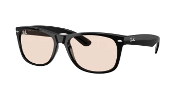 Ray-Ban RB2132F NEW WAYFARER (F) Asian Fit style-color 601/84 Black / Clear Lens