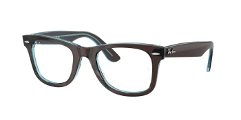 Ray-Ban RX4340V WAYFARER style-color 8366 Brown On Transparent Blue