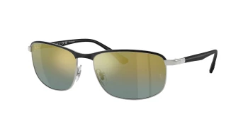 Ray-Ban RB3671CH style-color 9144J0 Black On Silver / Gradient Gold Chromance Lens