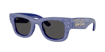 Ray-Ban RB4940BP WAYFARER PUFFER 0RB4940BP style-color 686787 Blue & Strass Pave / Dark Grey Lens
