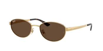 Ray-Ban RB3774D style-color 001/73 Arista Gold / Dark Brown Lens