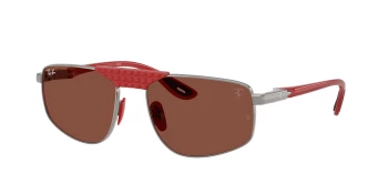 Ray-Ban RB3776M style-color F126C5 Gunmetal / Red Lens