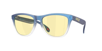 Oakley OO9013 FROGSKINS style-color 9013M4 Matte Cyan / Blue / Clear Shift Fade / Prizm Gaming™ 2.0 Lens