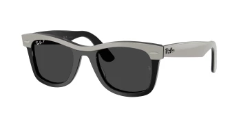 Ray-Ban RB2240 WAYFARER 0RB2240 style-color 144248 Grey On Black / Polarized Black Lens