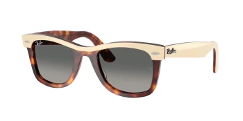 Ray-Ban RB2240 WAYFARER 0RB2240 style-color 144371 Beige On Havana / Gradient Grey Lens