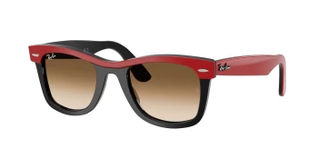 Ray-Ban RB2240 WAYFARER 0RB2240 style-color 955/51 Red On Black / Clear Gradient Brown Lens