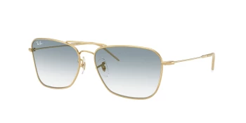 Ray-Ban RBR0102S CARAVAN REVERSE 0RBR0102S style-color 001/79 Arista Gold / Clear Gradient Blue Lens
