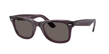 Ray-Ban RB2140 WAYFARER style-color 1447B1 Violet On Transparent Pink / Dark Grey Lens