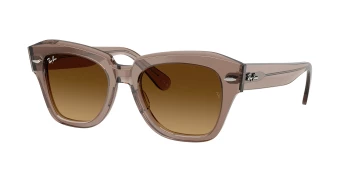Ray-Ban RB2186 STATE STREET style-color 682785 Transparent Light Brown / Gradient Brown Lens