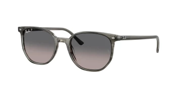 Ray-Ban RB2197F ELLIOT Asian Fit style-color 1438M3 Striped Grey / Polarized Grey Gradient Lens