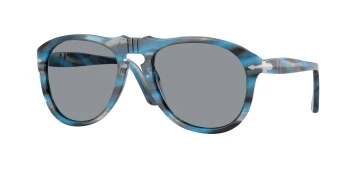 Persol PO0649 style-color 1234R5 Striped Blue And Grey / Grey Lens
