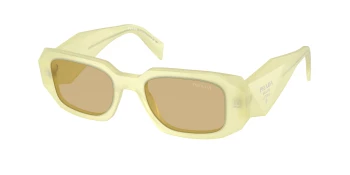 Prada PR 17WS style-color 21G10R Frosted Vanilla / Yellow Lens