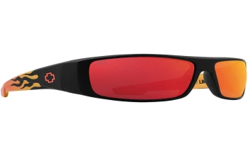 Spy LOGAN style-color 2317 Matte Black Orange Flames / Happy Gray Green with Red Mirror Lens
