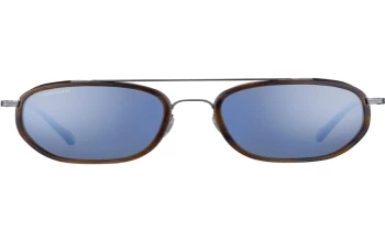 Serengeti BORON style-color 646 Shiny Gunmetal Brown Buffalo Acetate / Mineral Polarized 555nm Blue Cat 2 to 3 Lens