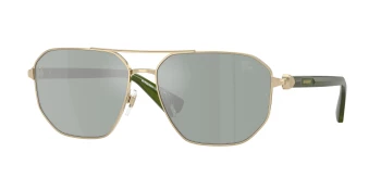 Burberry BE3166 style-color 110982 Light Gold / Petrol Green Mirror Silver Lens