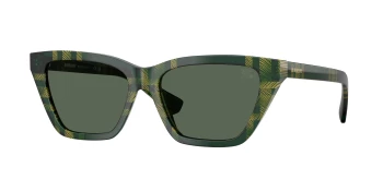 Burberry BE4468F style-color 416971 Check Green / Dark Green Lens