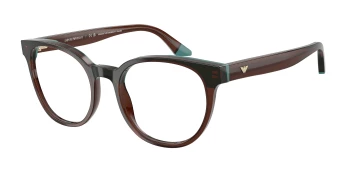 Emporio Armani EA3274 style-color 6318 Transparent Brown / Teal