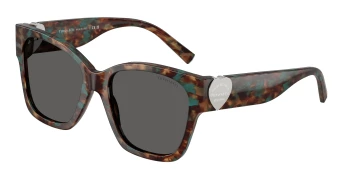 Tiffany TF4216 style-color 8442S4 Brown Tiffany Havana / Dark Grey Lens