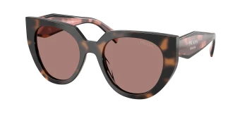 Prada PR 14WS style-color 23A60B Mauve Tortoise / Light Brown Lens