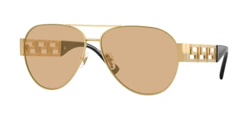 Versace VE2289 style-color 1002D8 Gold / Light Yellow Mirror Silver Internal Lens
