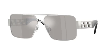Versace VE2290 style-color 10016G Silver / Light Grey Mirror Silver 80 Lens