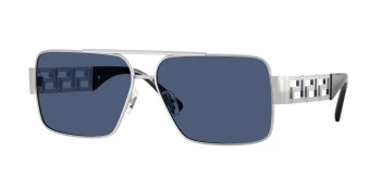 Versace VE2290 style-color 100180 Silver / Dark Blue Lens