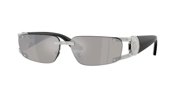 Versace VE2291 style-color 10016G Silver / Light Grey Mirror Silver Lens
