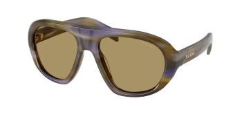 Prada PR C05SF style-color 23G70G Striped Lagoon / Green Olive Lens