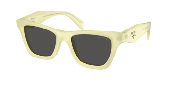 Prada PR C07S style-color 21G08Z Frosted Vanilla / Dark Grey Lens