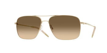Oliver Peoples OV1150S CLIFTON style-color 534385 Gold / Chrome Olive Lens