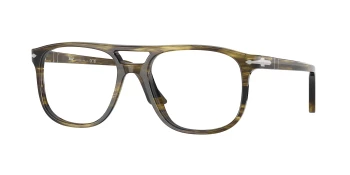 Persol PO3329V GRETA 0PO3329V style-color 1237 Striped Black & Olive Green