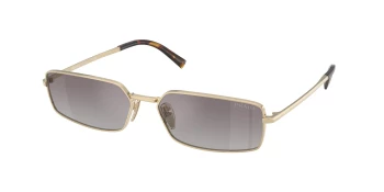 Prada PR A60S style-color ZVN30C Pale Gold / Gradient Blue Mirror Silver Lens