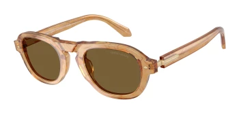 Giorgio Armani AR8244 style-color 630073 Yellow Havana / Dark Brown Lens