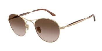 Giorgio Armani AR6177 style-color 300213 Matte Pale Gold / Gradient Brown Lens