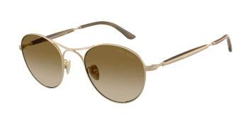 Giorgio Armani AR6177 style-color 341713 Matte Pale Gold / Gradient Brown Lens