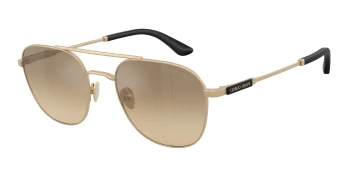 Giorgio Armani AR6178 style-color 30023K Matte Pale Gold / Brown Mirror Gradient Grey Lens