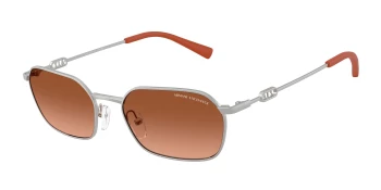 Armani Exchange AX2056S style-color 602078 Matte Silver / Orange Gradient Brown Lens