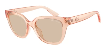 Armani Exchange AX4164SU style-color 839593 Transparent Peach / Light Brown Lens