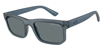 Armani Exchange AX4165SF style-color 839280 Frosted Blue / Dark Blue Lens