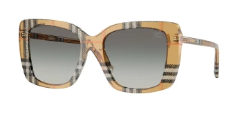Burberry BE4456 style-color 416311 Check Sand / Grey Gradient Lens