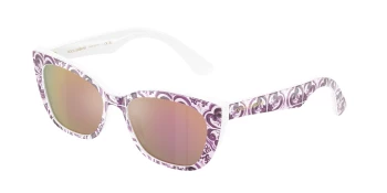 Dolce & Gabbana DX4427 style-color 34595R Violet Maiolica / Dark Grey Mirror Pink Lens