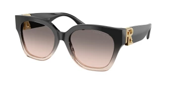 Ralph Lauren RL8221 THE OVERSZED RICKY 0RL8221 style-color 60223B Shiny Grad Black / Transp Beige / Pink Gradient Grey Lens