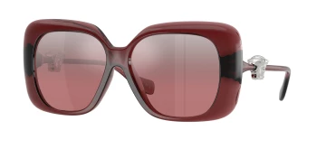 Versace VE4499U style-color 55397E Transparent Red / Pink Mirror Silver Gradient Lens